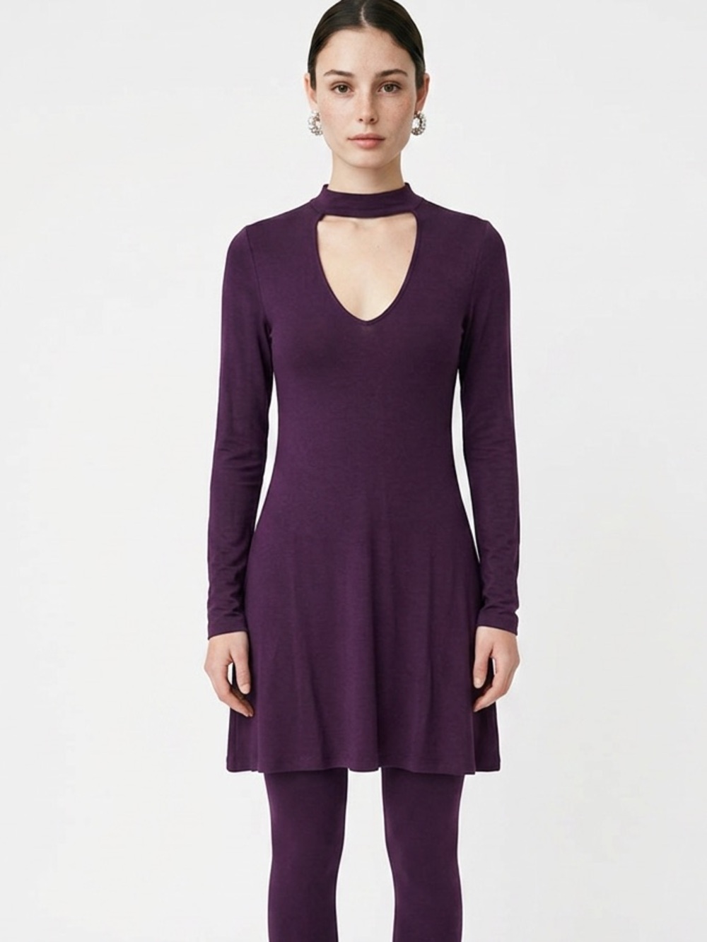 👗|•EXPRESS•| Pretty Wine Cutout Dress Size Small